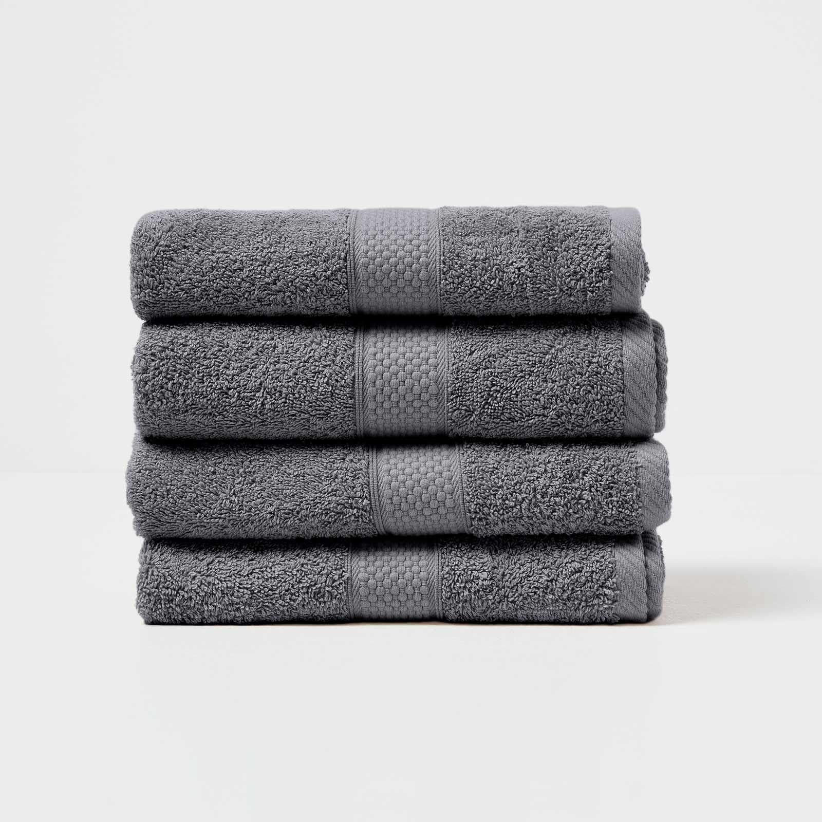 HOMESCAPES Light Blue Turkish Cotton Set of 4 Face Cloths Flannel Super Soft Thick & Absorbent 500 GSM Towel Heavy Weight for everyday Luxury — view 149