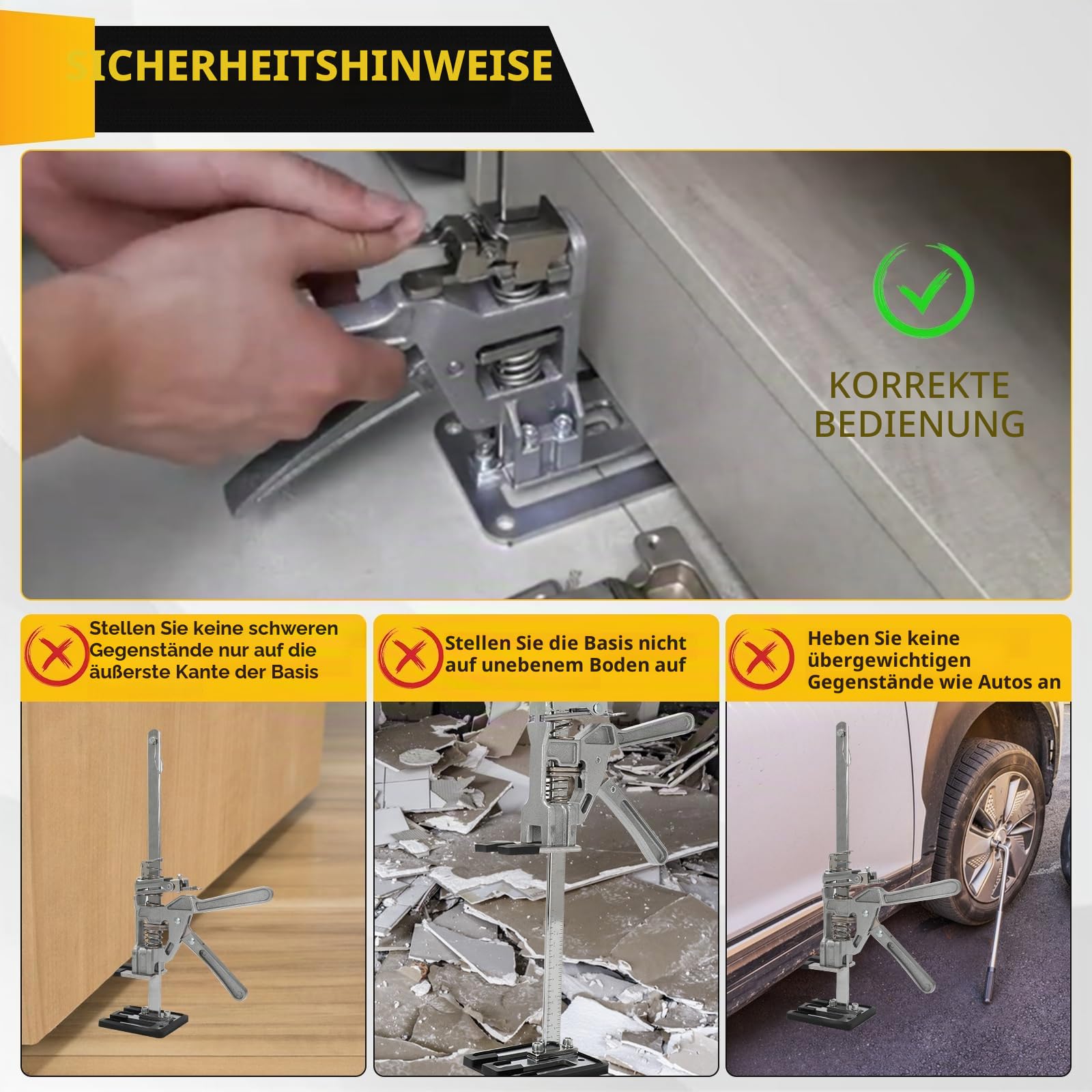 2 Stück Arbeitsspararm Arm, 23cm Arm Handwerkzeugheber, Langsam und Schnell Hebefunktion, Schrank Arbeitssparheber, Ganzmetall Hebewerkzeug, 200kg Kapazität für Möbel,Türen, Bretter