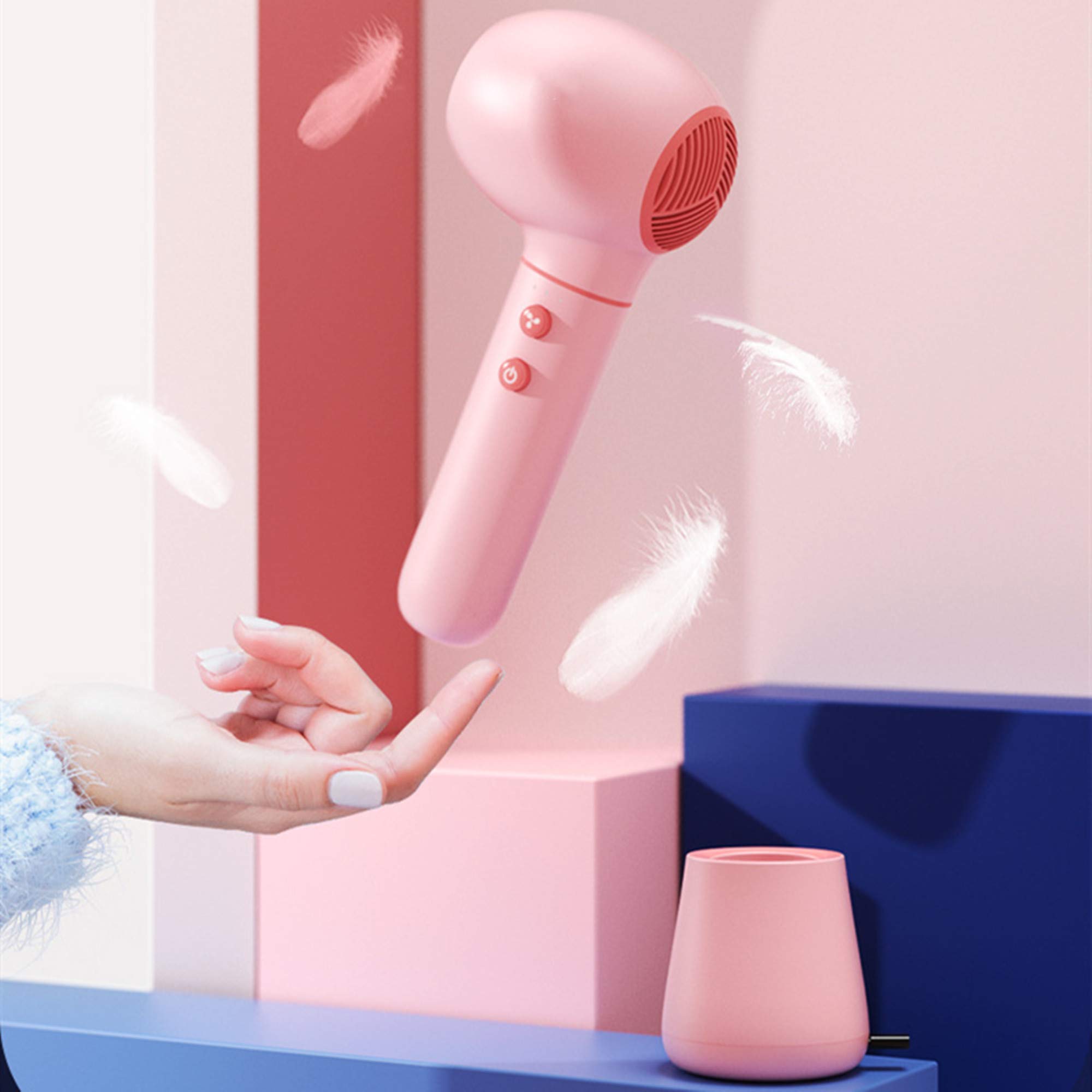 ヘアドライヤー ワイヤレス　ピンク ELECOM（エレコム） プロテクトイオン ヘアドライヤー ハンド