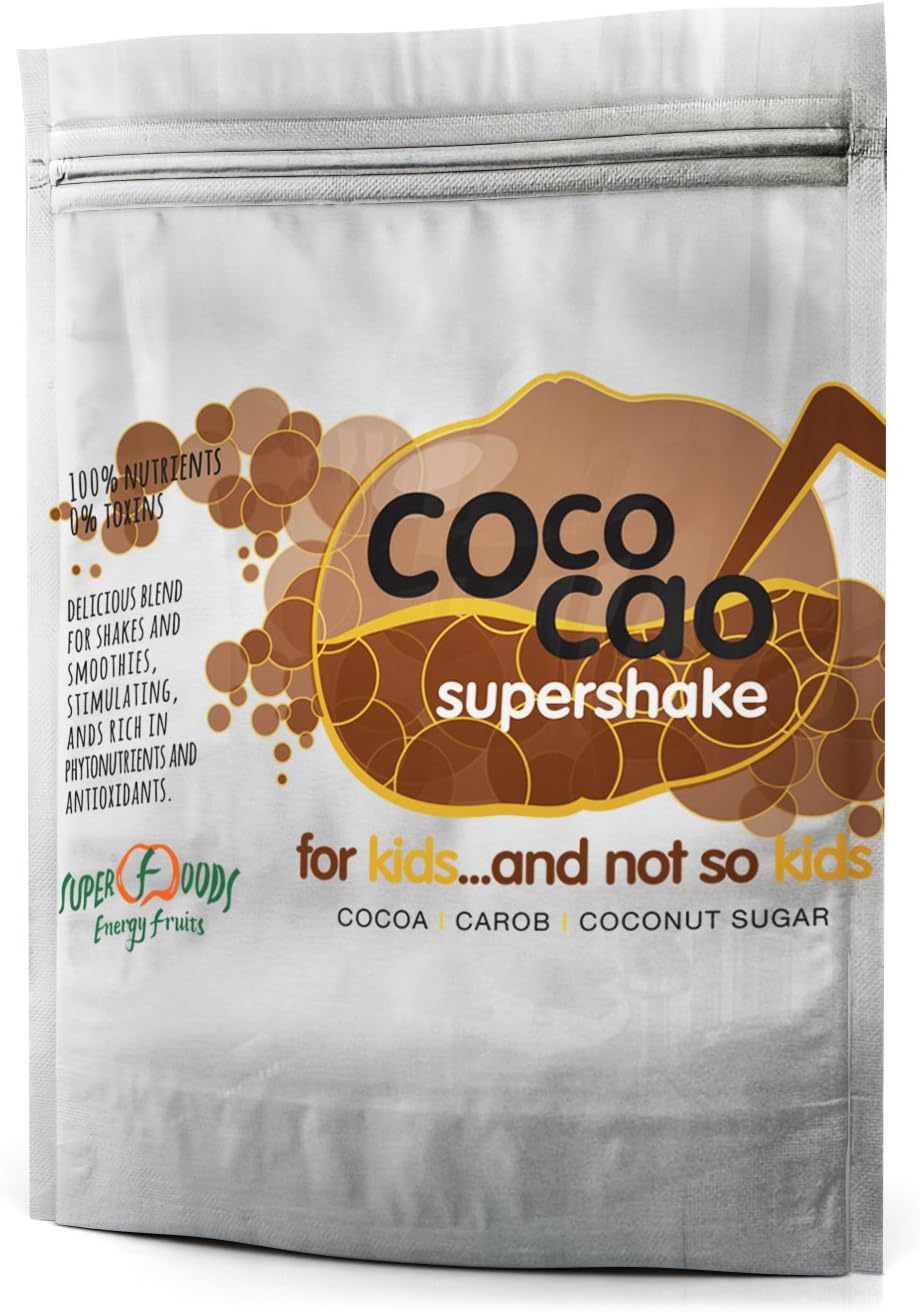 Coco Cao Eco - Kids Chocolate Shake - Organic Superfoods Blend - Cacao Powder, Carob Powder and Coconut Sugar (150 g)