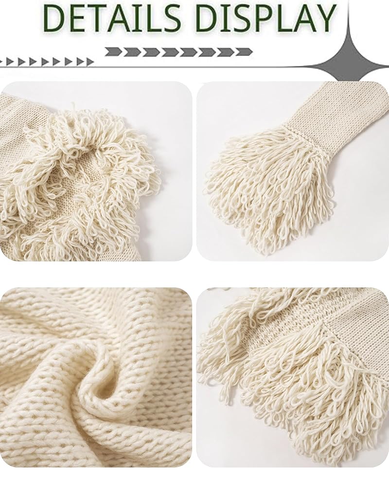 CORIRESHA Women's Trendy Y2K Fringe Trim Cardigan Sweater