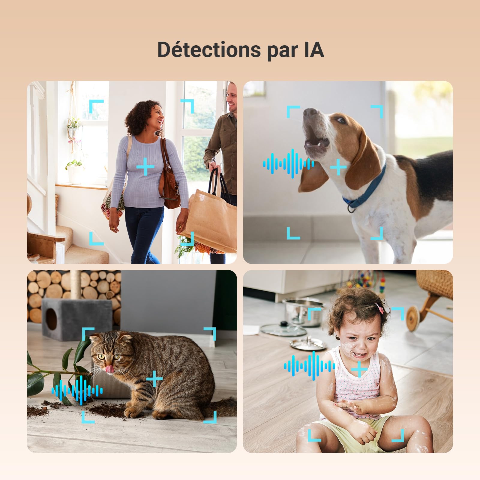 EZVIZ C6N G1 4K Caméra Surveillance WiFi Intérieure 360° Vision Nocturne Couleur WDR