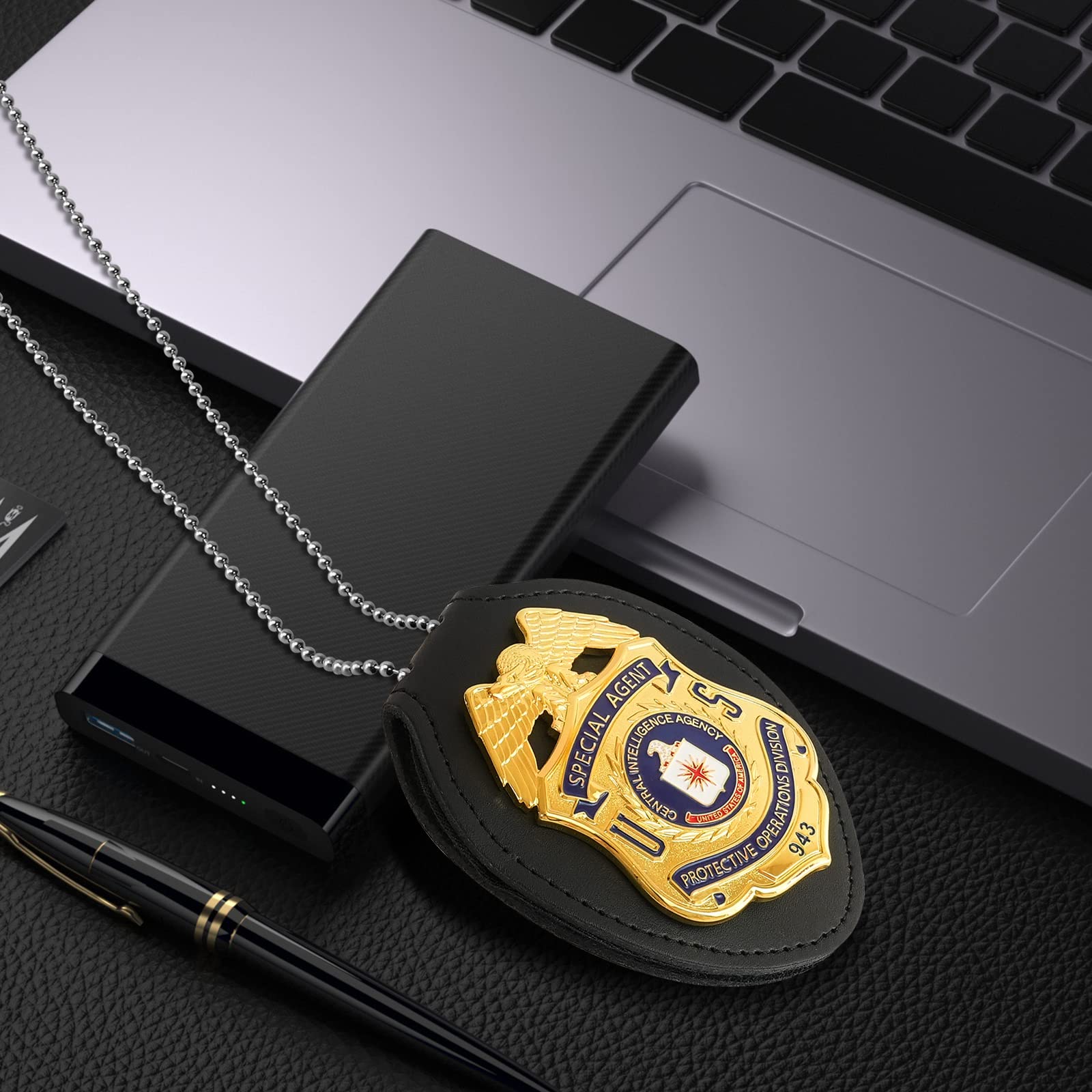 Amazon | 警察バッジホルダー 牛革 警察バッジホルダー ユニバーサル
