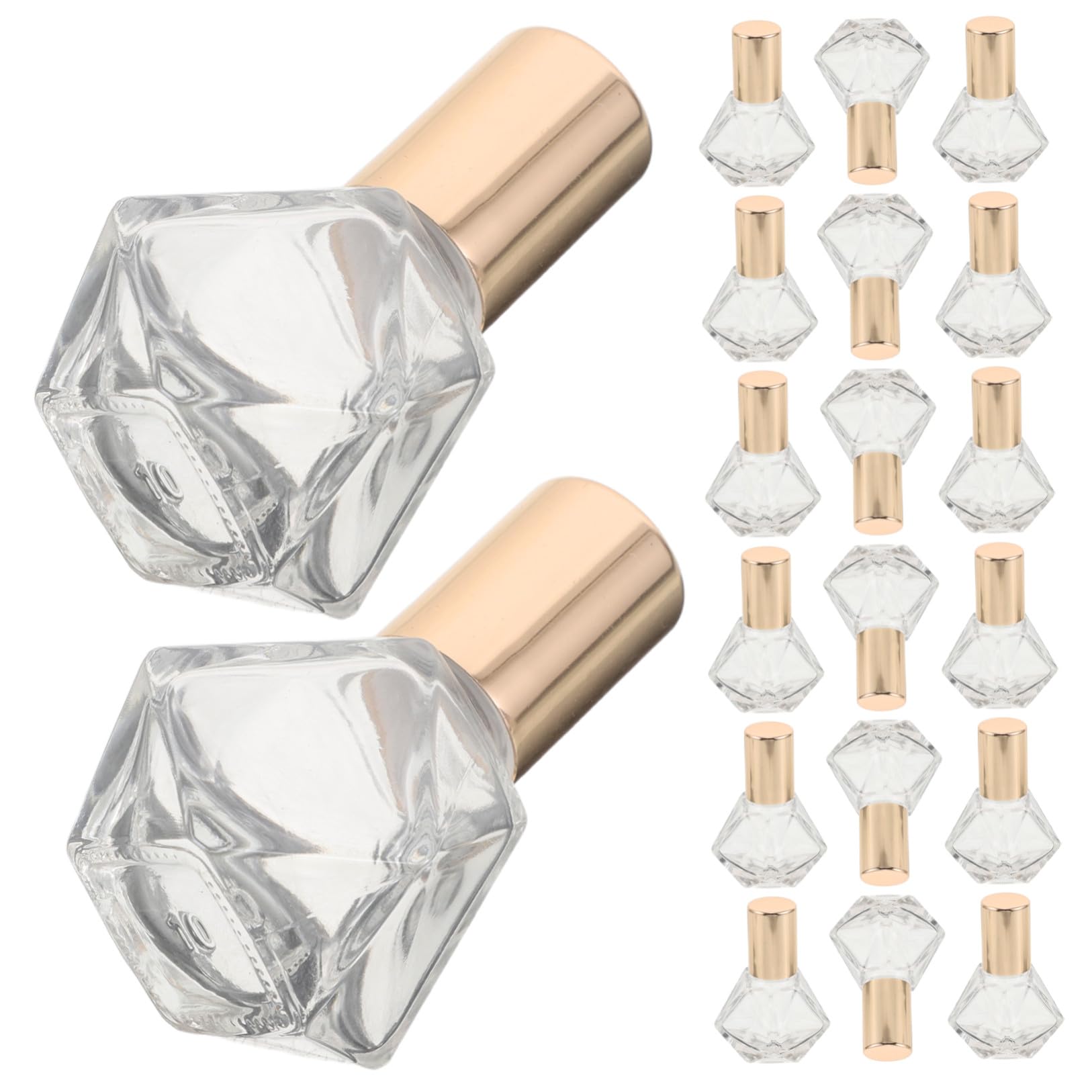 CALLARON 36 Pezzi Flacone Roll-on in Vetro 8ml per Olio Essenziale con Sfera Massaggiante, Ricaricabile e Multiuso, per Collezione Personale e Spa