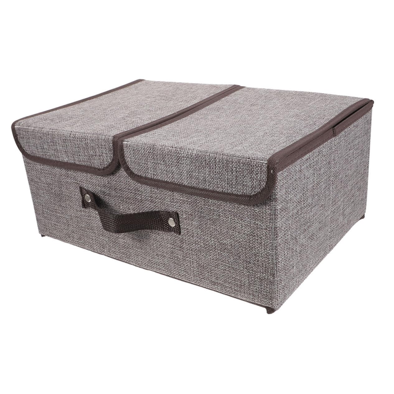 Boîte de rangement double couvercle grand volume pour gain de place