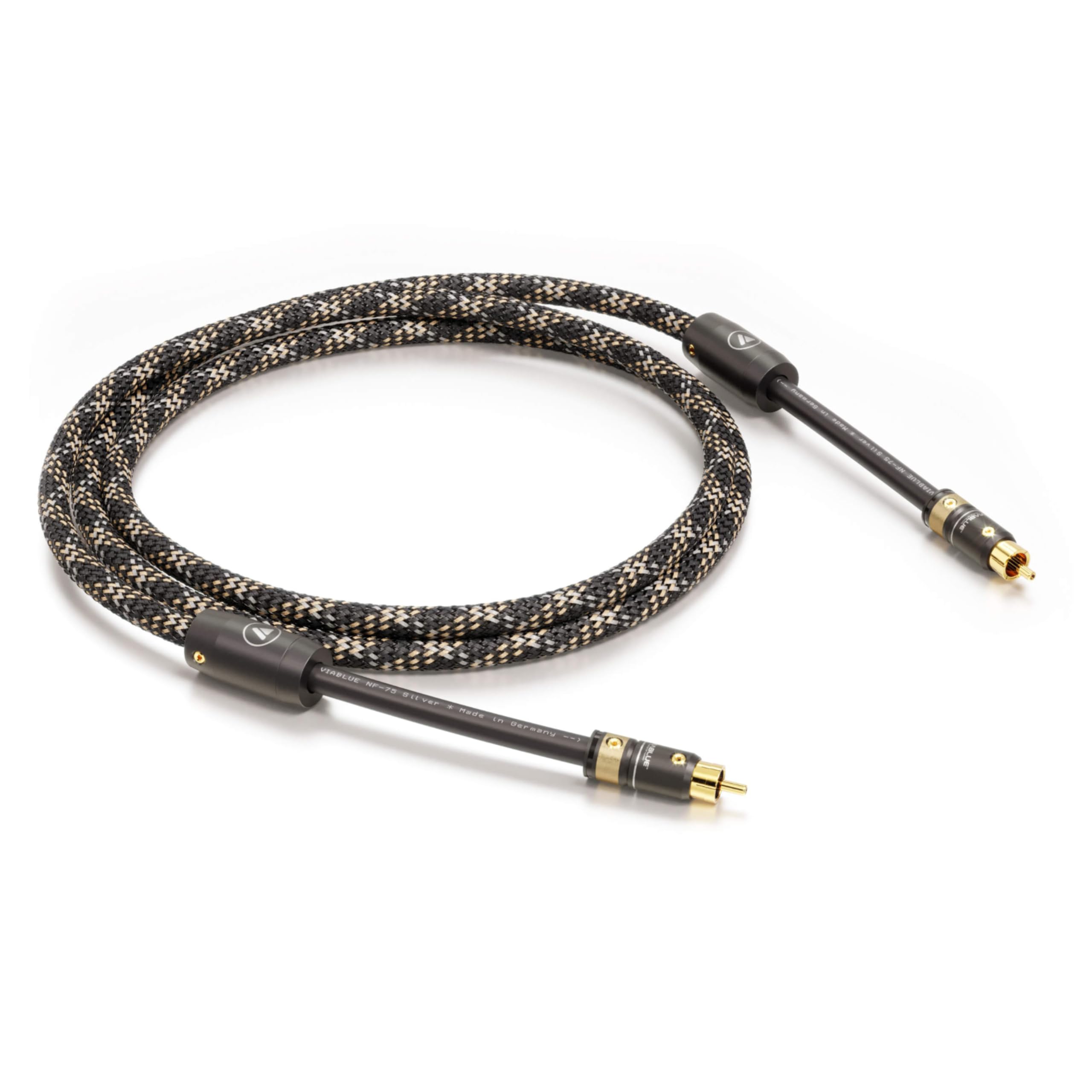 Slate Audio Viablue NF-​75 Câble d'interconnexion numérique RCA S/​PDIF Argenté 250 cm/​2,​5 m