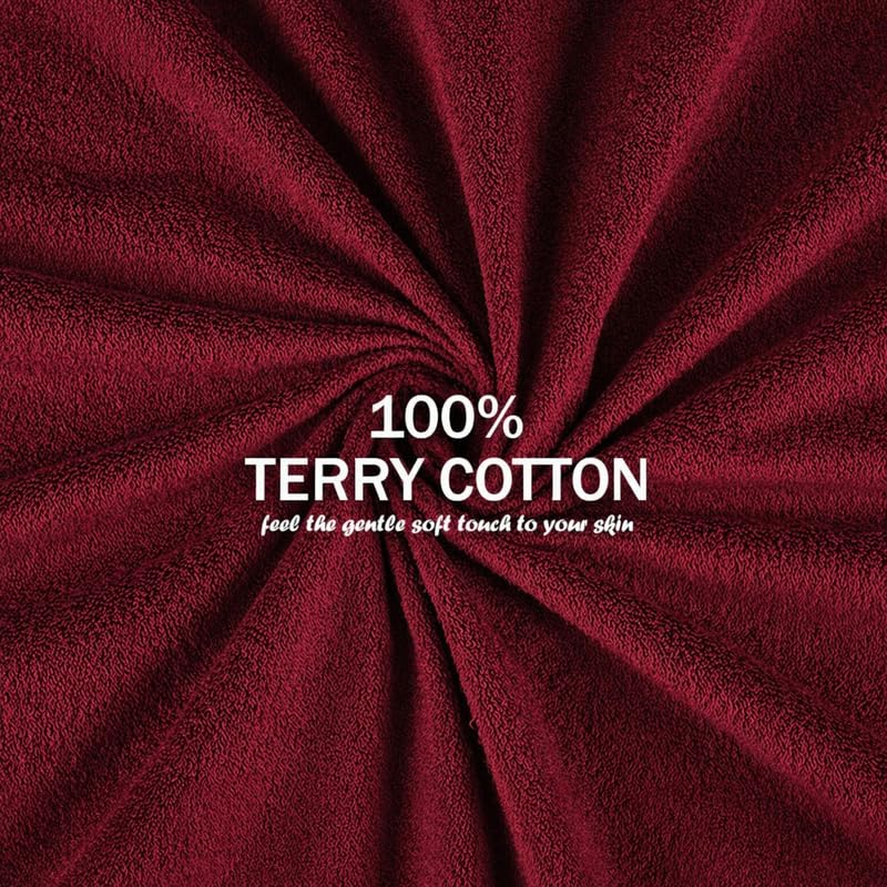 Image of Premium Waterproof Mattress Protector Cover Single Bed | Breathable Terry Cotton Bed Protector, Single Bed (72 X 36, 6 X 3 Feet - 2 to 10 inch - Maroon)