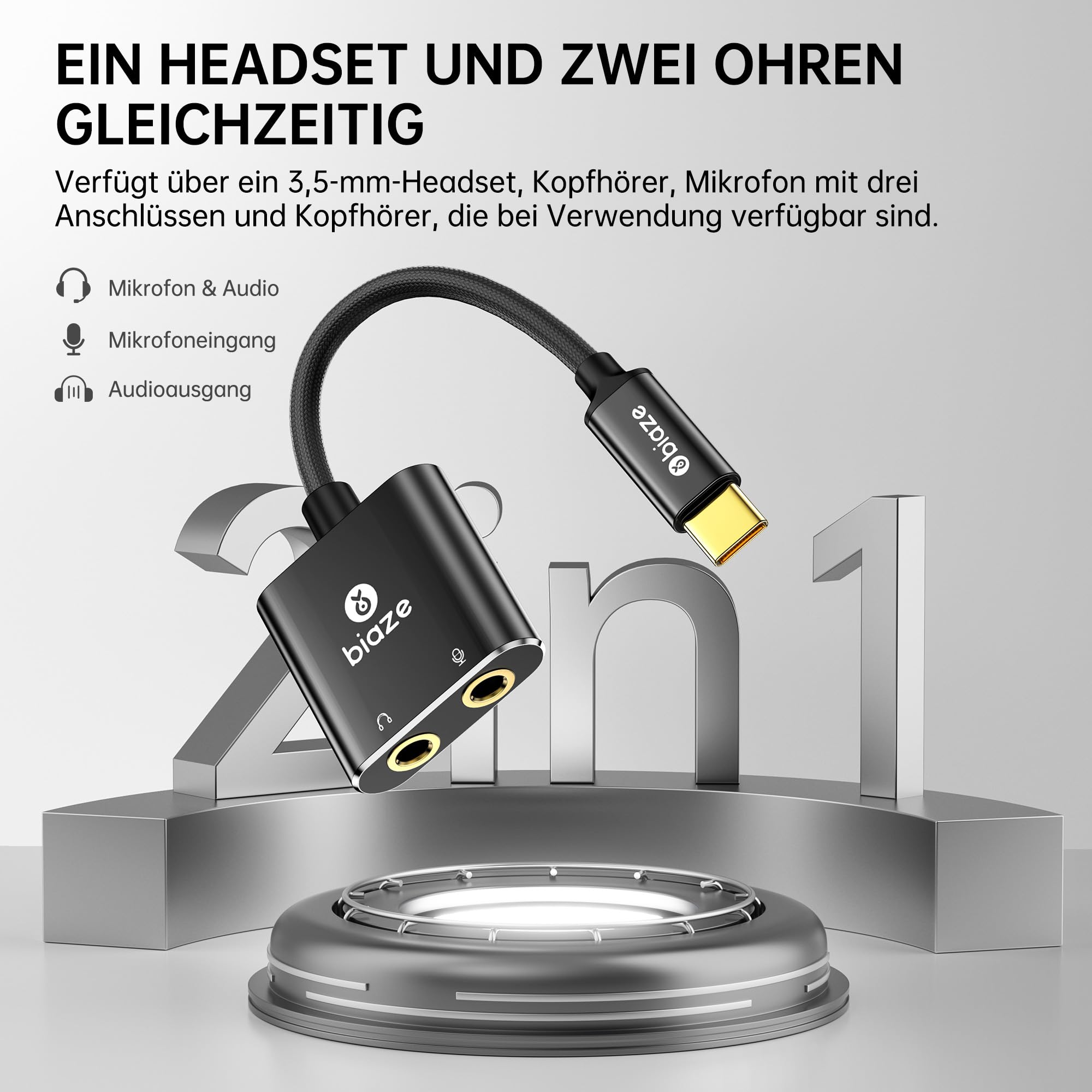 Y25 Type C scheda audio esterna USB-C adattatore audio stereo adattatore esterno scheda audio per computer, PS5, PS4, cuffie USB e microfono