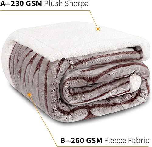 Vista 21 de MACEVIA Manta Decorativa de Forro Polar Sherpa para Sofá, Manta de Cebra 3D, Mullida, Gruesa, Cálida, Reversible, Acogedora, Cómoda, Súper Suave