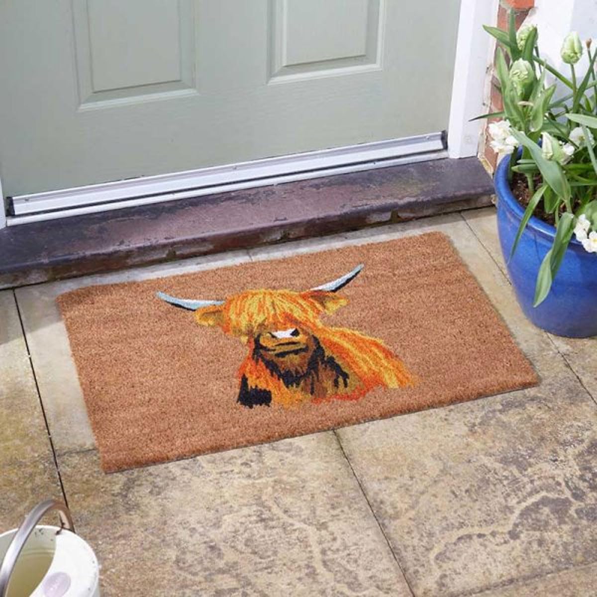 Briers Highland Decoir Mat 45x75cm - Coir Doormat Highland Cow Print