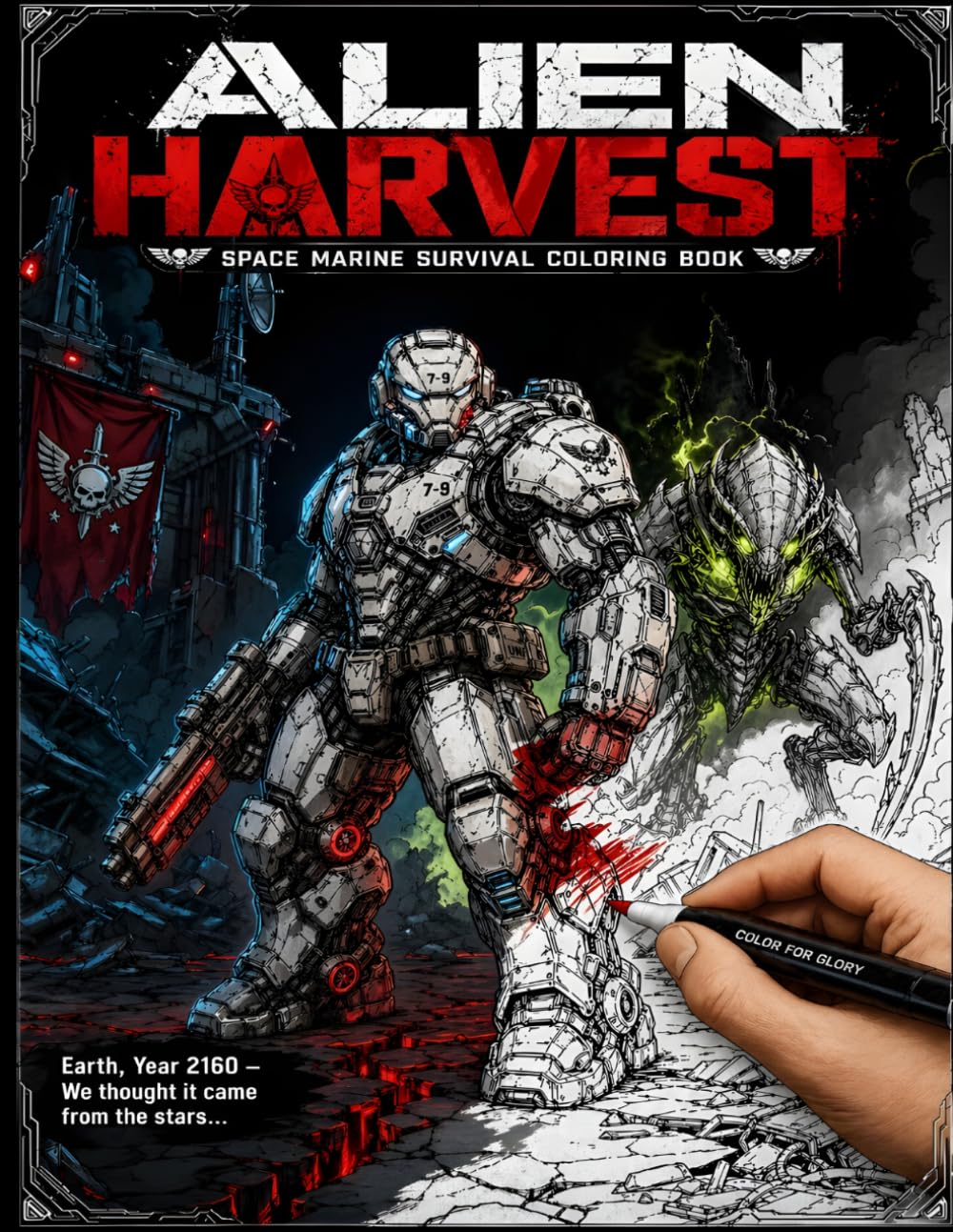 Alien Harvest: Space Marine Survival Coloring Book (Alien Harvest Universe)