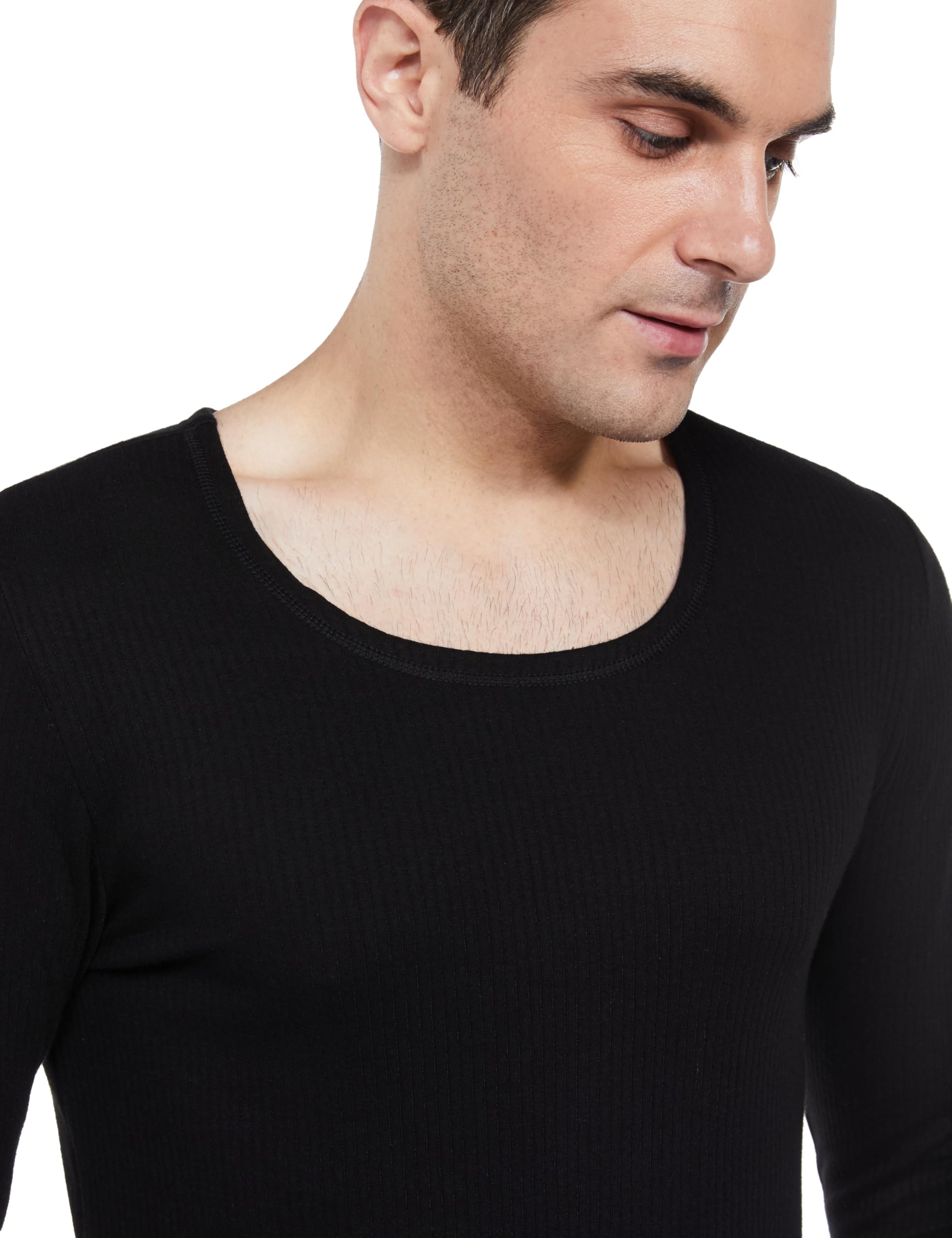 Amazon Brand - Symbol Men's Full Sleeve Thermal Top | Winter Wear | Body Warmer Vest (SYM-M-A24-THV-2000_Black_XL) - Image 4 thumbnail