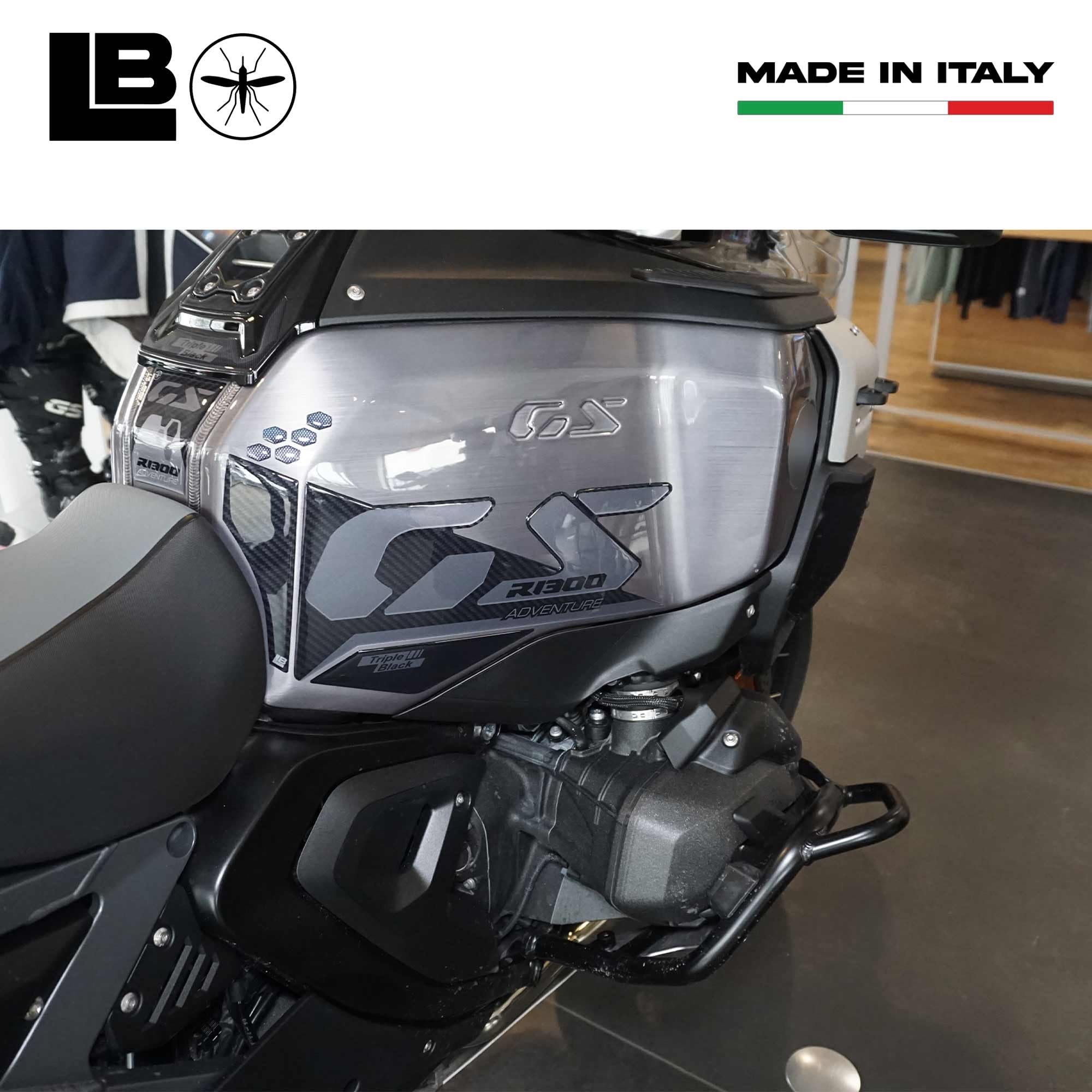 Labelbike 3D Resin Tank Sticker For BMW R1300GS Adventure (2023+) - Protective Decal, Grey - View #11