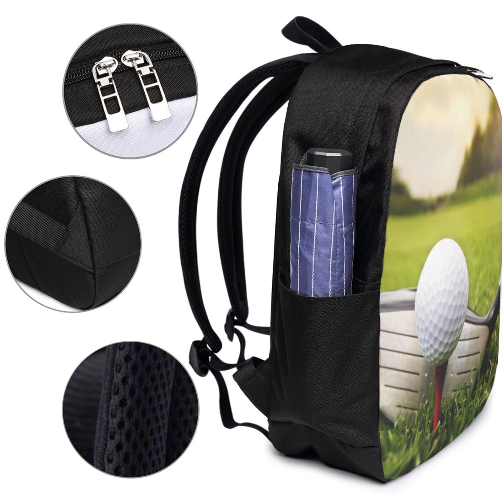 Zaino per computer portatile stampato galassia, Palla da golf