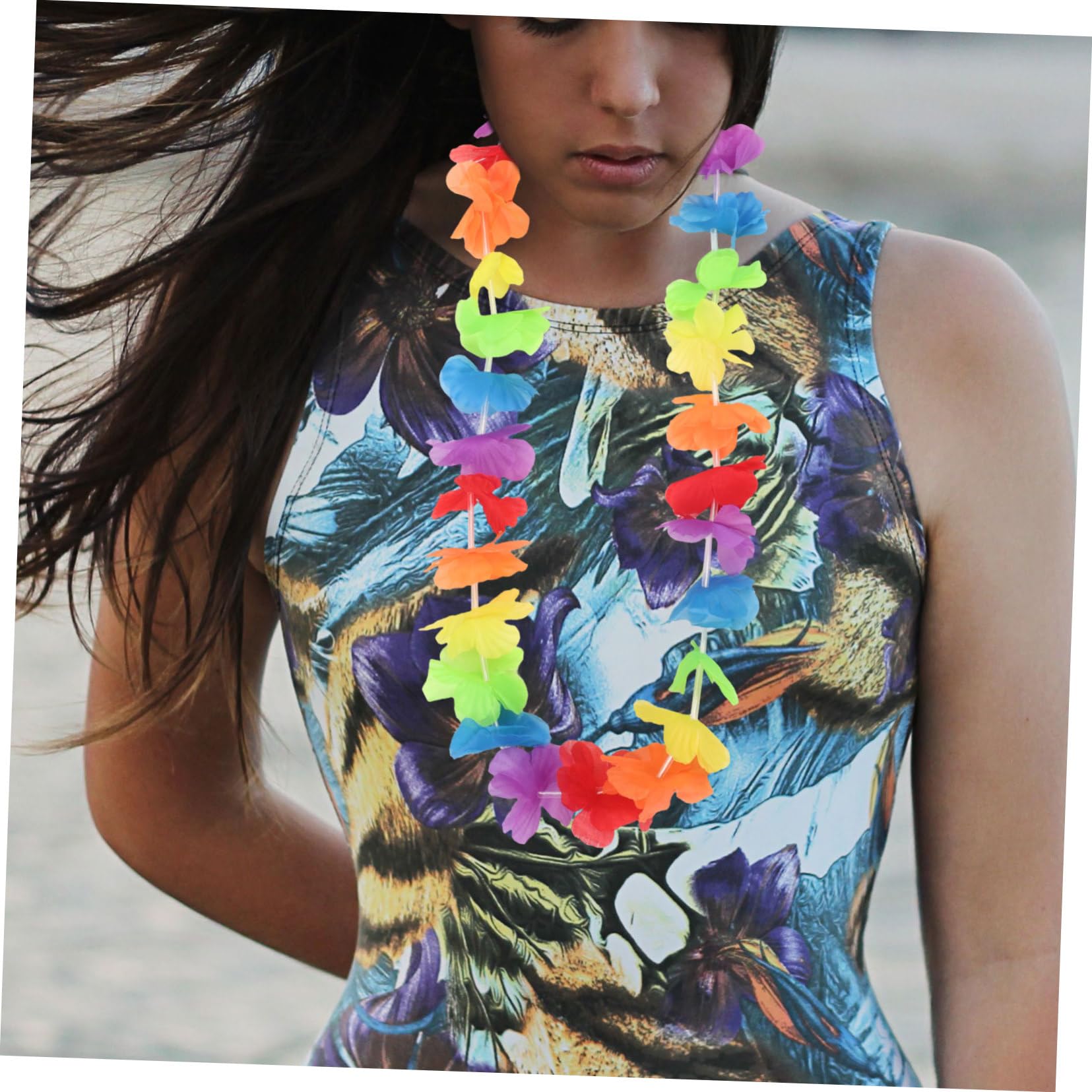 Amazon.co.jp: LIOOBO ハワイアン レイ 花 レイ 花輪 レイ ハワイアン