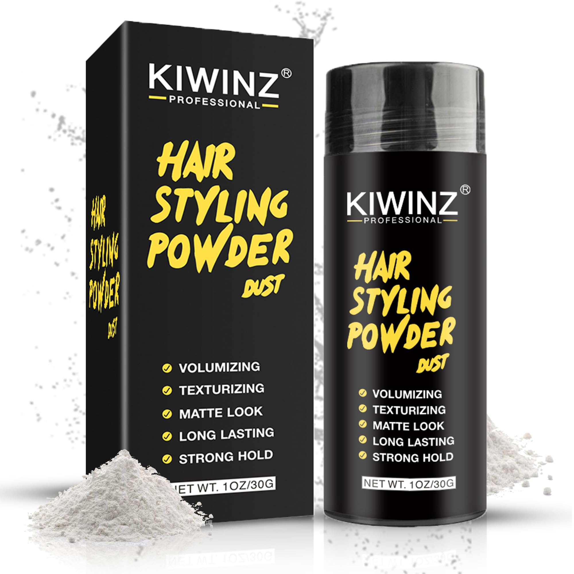Hair Styling Powder for Men Natural Look Texture Hair Powder with Matte Finish Long-Lasting Hold Adds Volume Texture