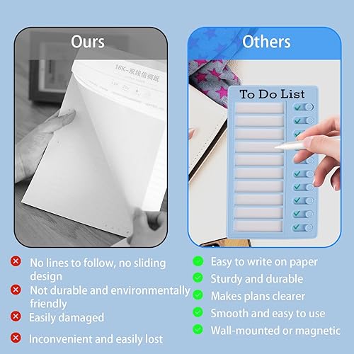 Miniatura 3 de Oungy Paquete de 8 tablas de tareas portátiles con lista de verificación de mis tareas, lista de tareas reutilizable de 4.7 x 7.9 pulgadas, tabla de