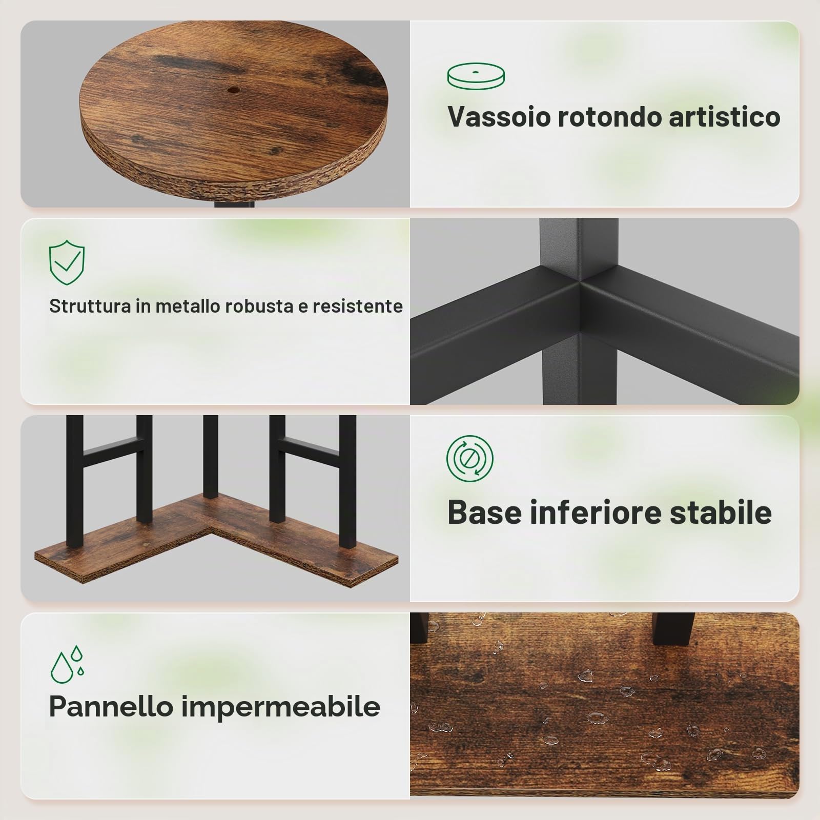 IBUYKE 6 Livelli Porta Piante da Interno, Scaffale per Piante da Fiore Alto 108cm per Piante Multiple, Portavasi da Interno Moderno per Giardino Terrazza Balcone, Marrone Rustico TMJ072H