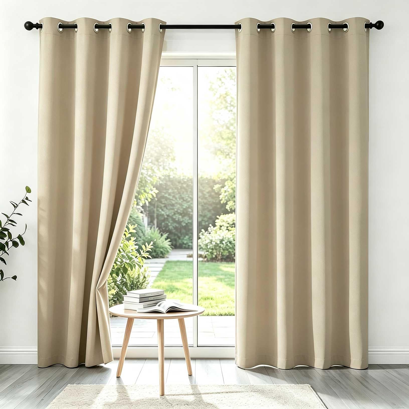 Tende per Interni Termiche Isolante Blackout Privacy 235x270cm Beige