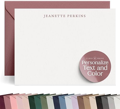 Miniatura 12 de Juego de bloc de notas y tarjetas de notas personalizadas con nombre, tarjetas de notas planas personalizadas y bloc de notas personalizado con