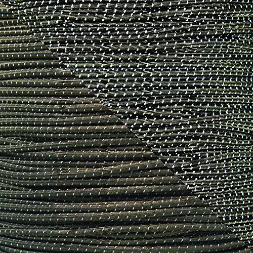 Reflective 1/8" Shock Cord (Bungee Cord) - Elastic, UV Resistant, Multiple Colors For Camping, Kayaking, Boating