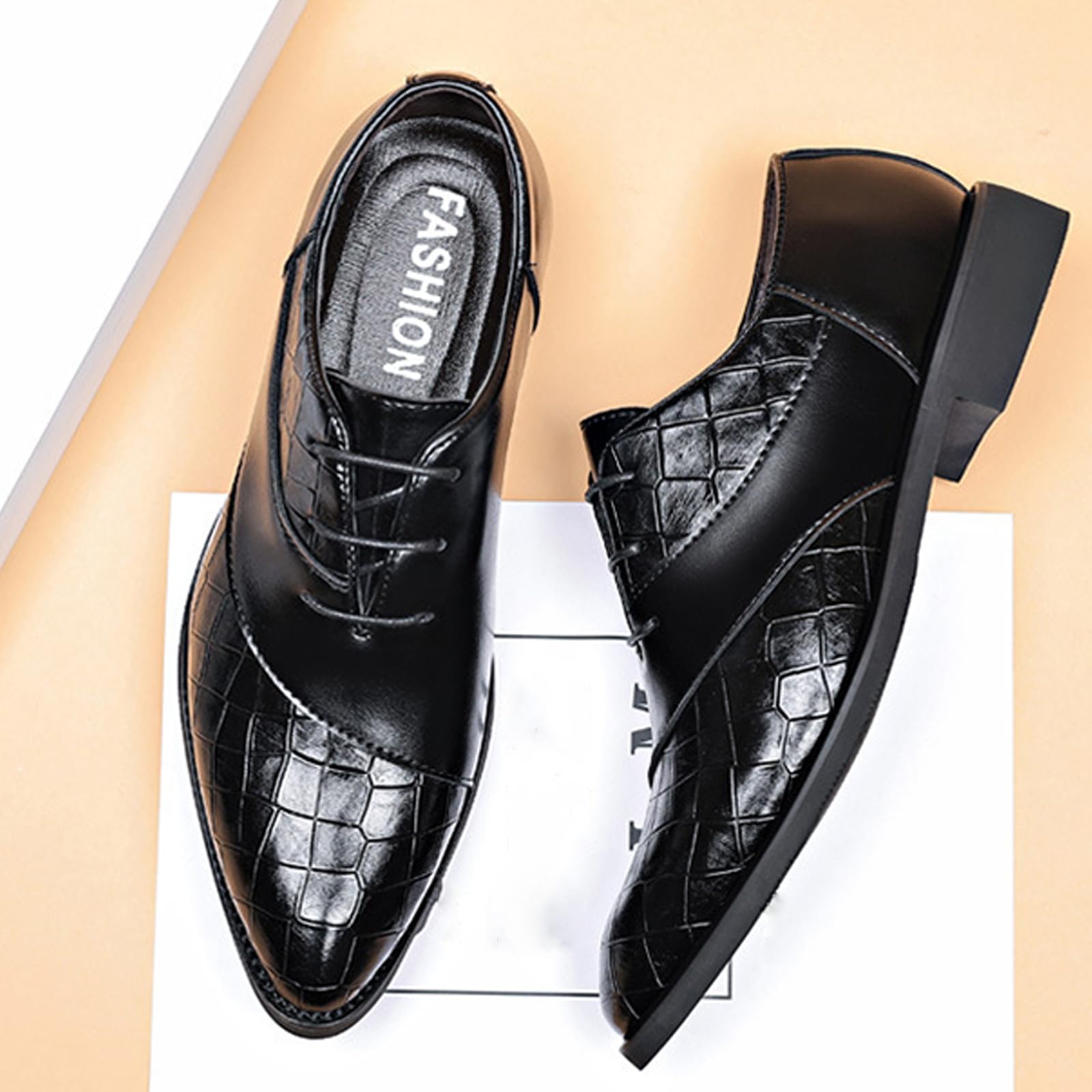 Scarpe Eleganti da Uomo Scarpe Formali con Punta | Stringate Classiche oxford in pelle PU Antiscivolo Business Matrimoni affari Cerimonia