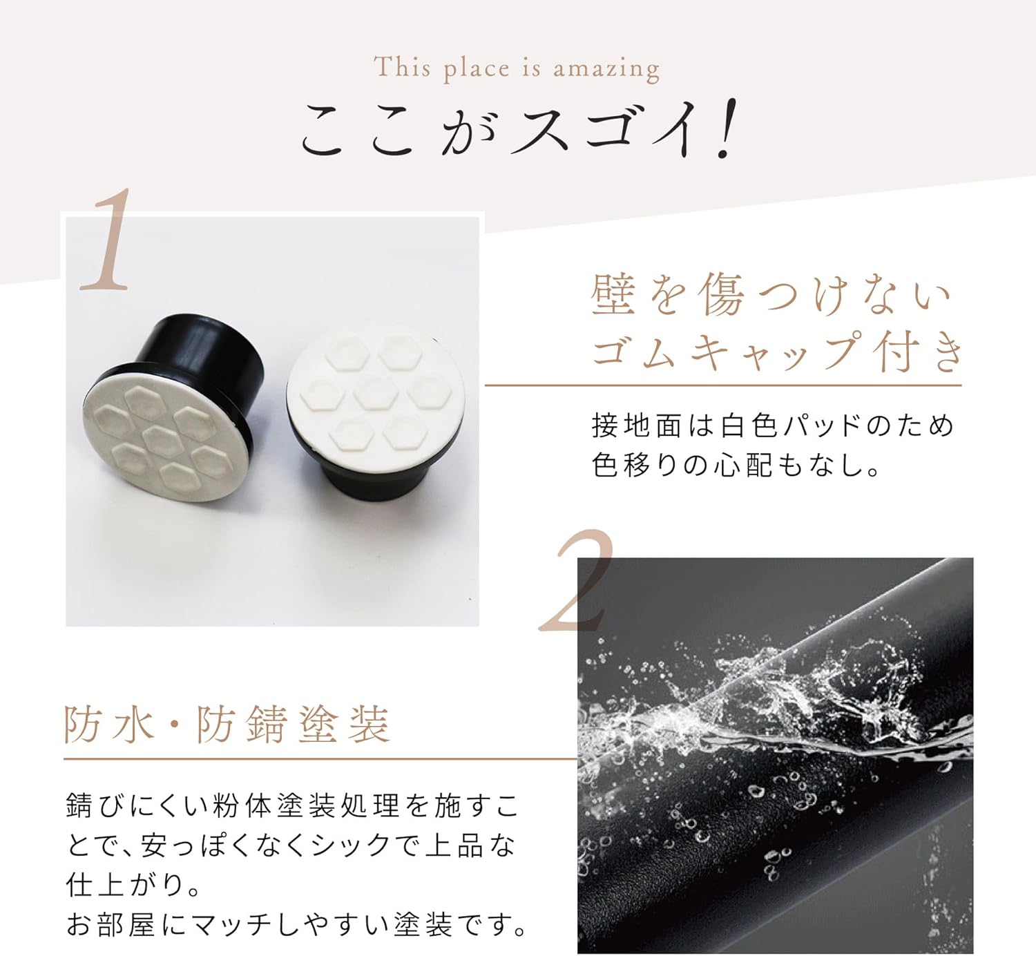 Yoquna ハンガーラック 突っ張り 【SNS 500万再生突破】 トリプル 伸縮 横150-240cm 縦107.5-314cm 耐荷重180kg 洋服ラック 衣類収納 工具不要 黒 ブラック (トリプル)