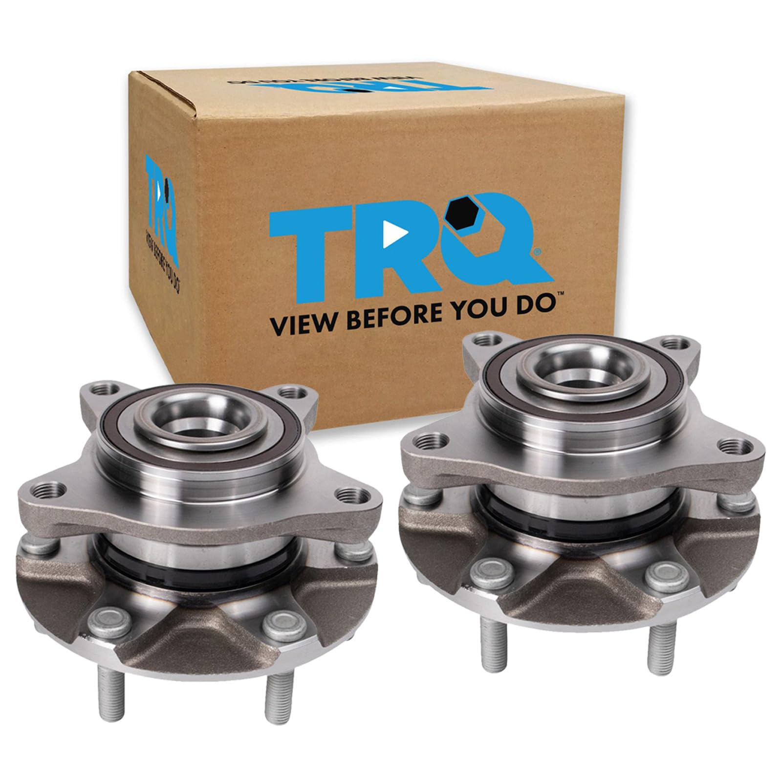 TRQ 2 Piece Front Wheel Bearing &amp; Hub Assembly Set