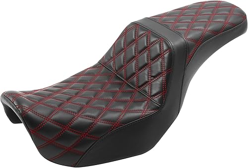 Vista 166 de Asiento de motocicleta para conductor y pasajero, apto para Harley Dyna Wide Glide Low Rider Street Bob Fat Bob FXDF Super Glide Custom FXDC