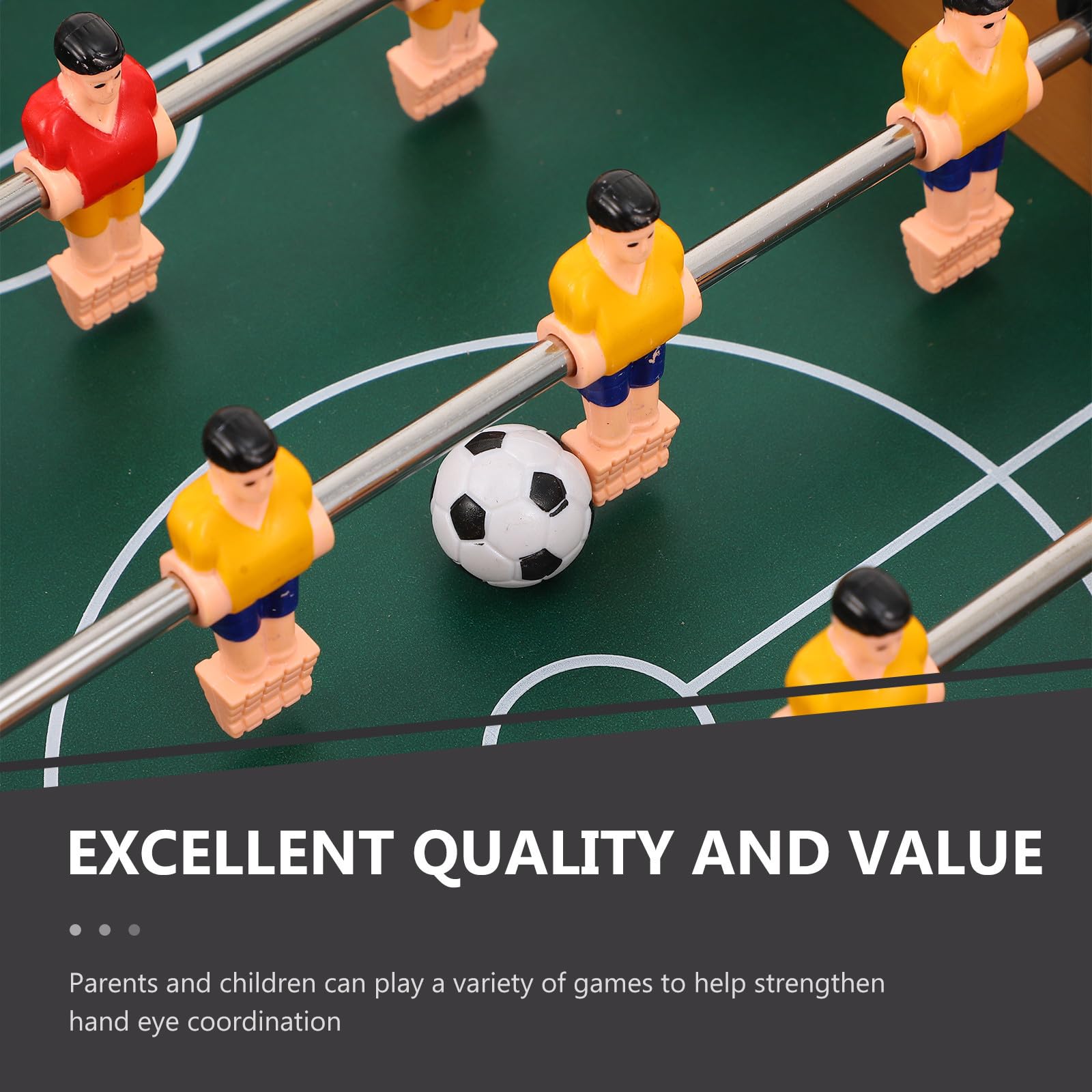 Toddmomy Gioco Interattivo in Plastica e Acciaio Inox per Desktop Calcio Balilla Verde Robusto e Resistente Gioco Creativo e Famiglie per Momenti di Svago