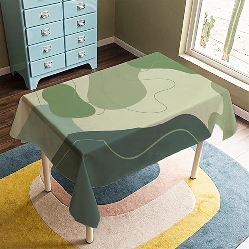 Mantel rectangular para mesa de comedor, diseño creativo de plantas verdes nórdicas, para decoración del hogar, cocina, boda, impermeable, disponible en Yaxa Venezuela