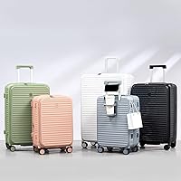 Vista 13 de Maletas ligeras de viaje con portavasos y soporte para teléfono, Blanco, Expandible 24 pulg.