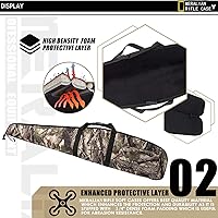 Vista 22 de 44/48/52 Inch Rifle Case,Water-Resistant Shotgun Case with Zipper Pocket for Scoped Rifles. Blk