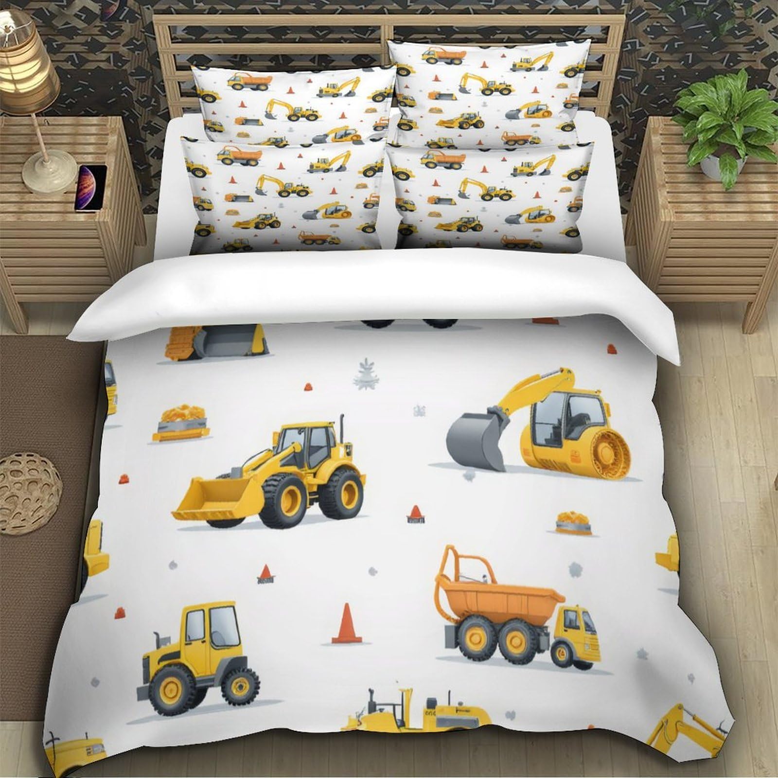 Kaffeezubehör mit Reißverschluss 3D Gedruckt 3 Teilig Gemütliche Wohnatmosphäre Bettbezug Mikrofaser Weich mit Kissenbezug Schlafkomfort for Erwachsene,Kinder,Mädchen,Jungen Super king（260x220cm）