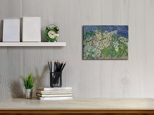Miniatura 4 de Wieco Art Lienzo con ramas de castaño floreciente, impresiones de arte de Vincent Van Gogh, pinturas famosas, reproducción clásica, cuadros de