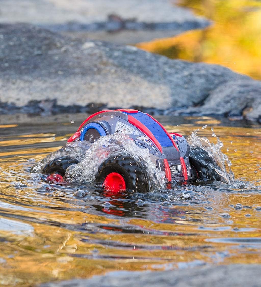 HearthSong Water Rover All-Terrain Remote Control Car with Thick Tires for Advanced Tumbling Tricks