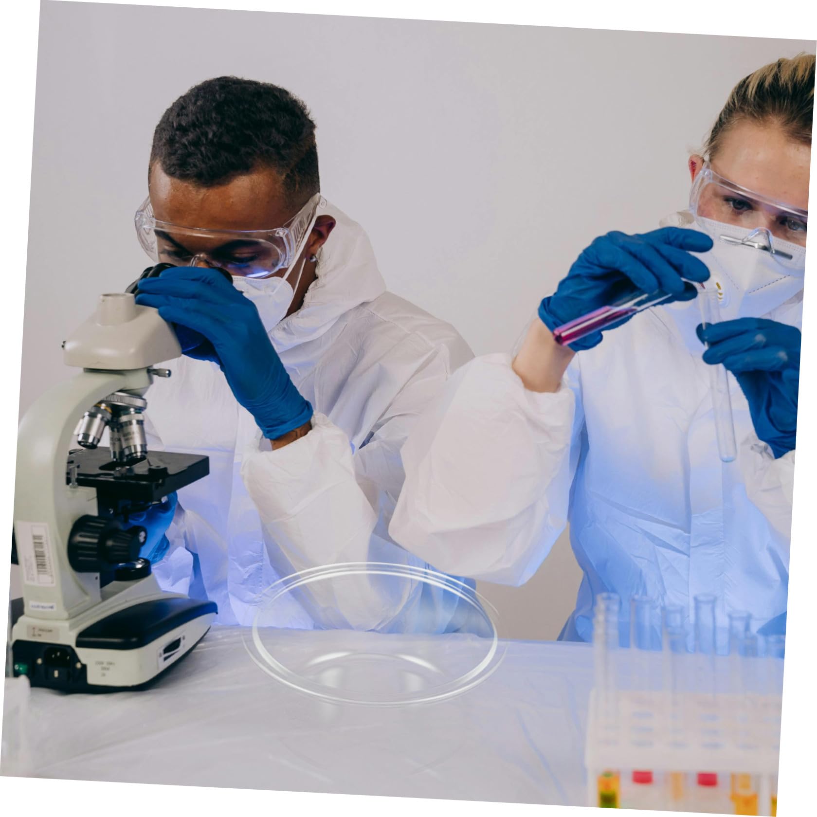 CANIGHT Runder Glasbehälter für Chemische Flüssigkeiten mit Klarer Sicht und Einfachem Reinigungssystem für Labor Experimente und Wissenschaftliche Anwendungen