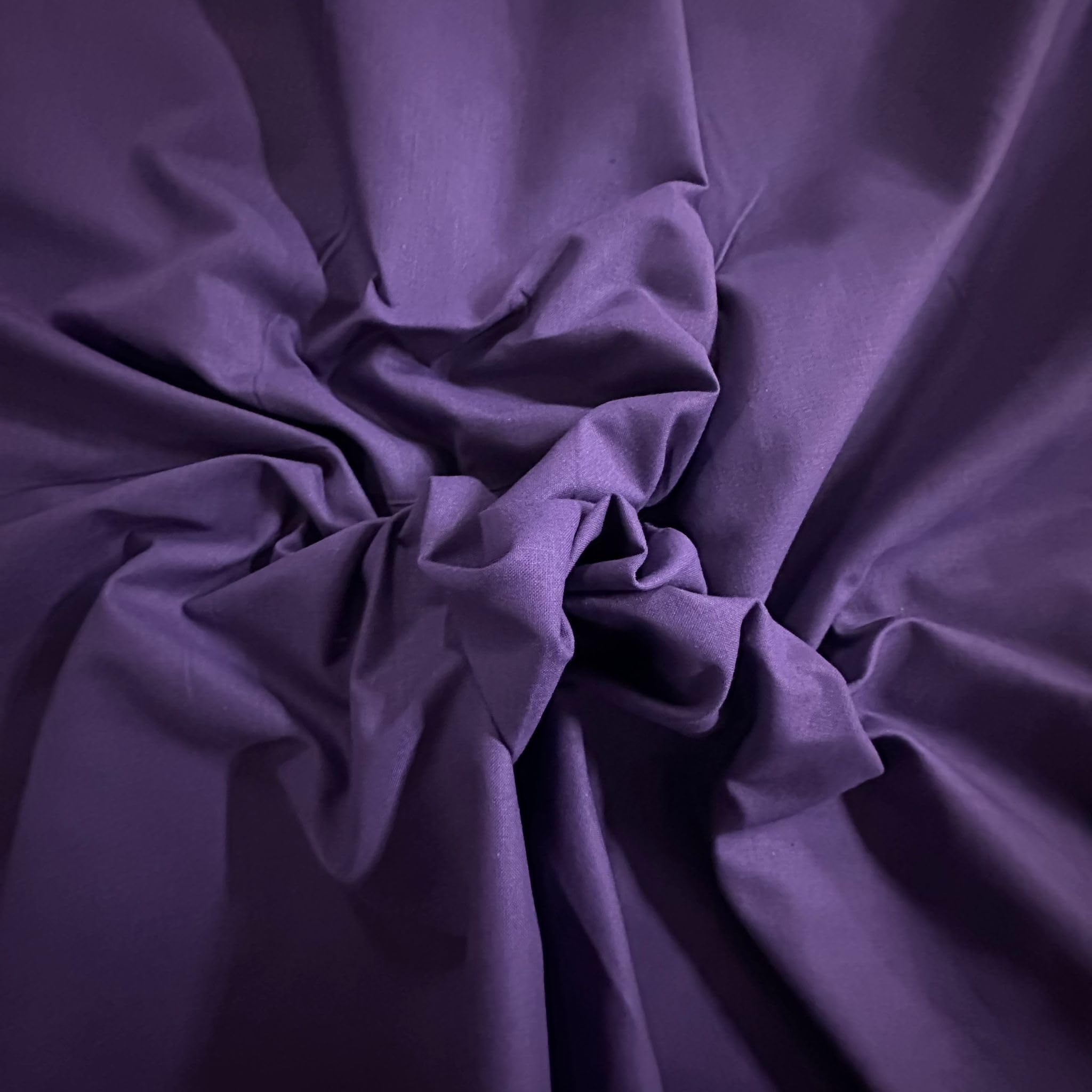 100% Pure Cotton Solid Plain Coloured Craft Fabric 149cm Wide (Purple 150CM-WIDE) (ONE METRE 100X150CM)
