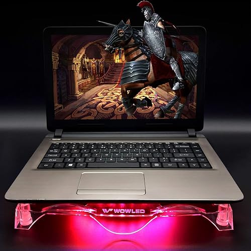 Miniatura 4 de WFPOWER Ventilador de refrigeración para PS4, retroiluminación LED RGB USB, soporte enfriador de luz LED multicolor, almohadilla de luces de estado