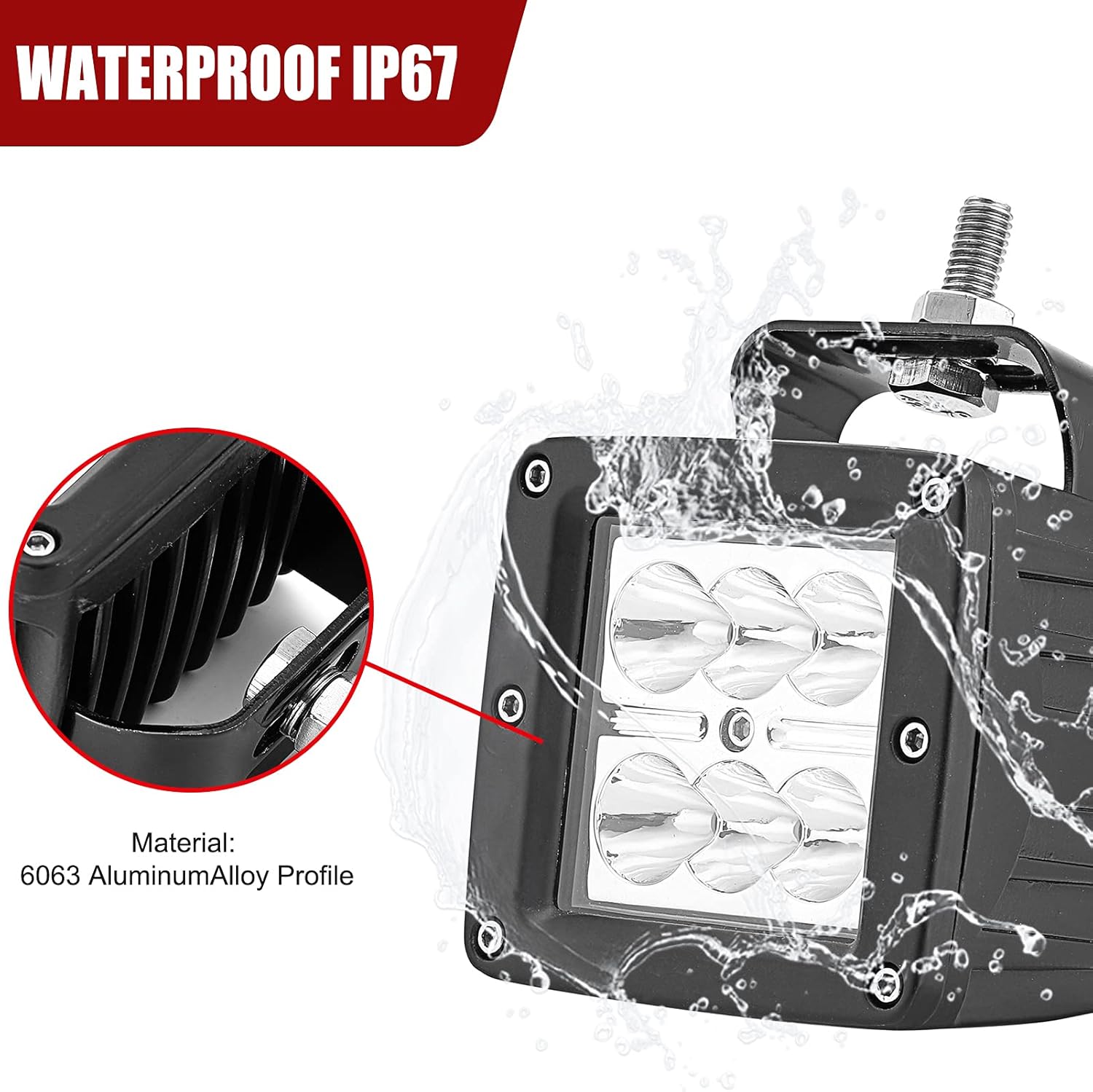 4x 24W LED Fog Light Pods & Bumper Dual Fog Lamp Location Mount Bracket Compatible with Ford F250 F350 F450 F550 Super Duties 2017-2019