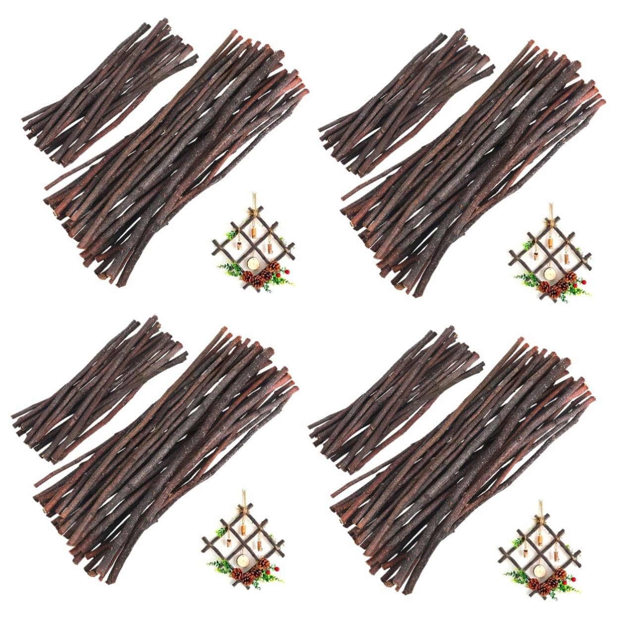 Uonlytech Manualidades Con Palos Palitos De Abedul Para Manualidades Troncos De Ramas Palos De Pintura Largo Ramitas Ramitas Pequeñas Para es De Madera 50 Piezas X 4