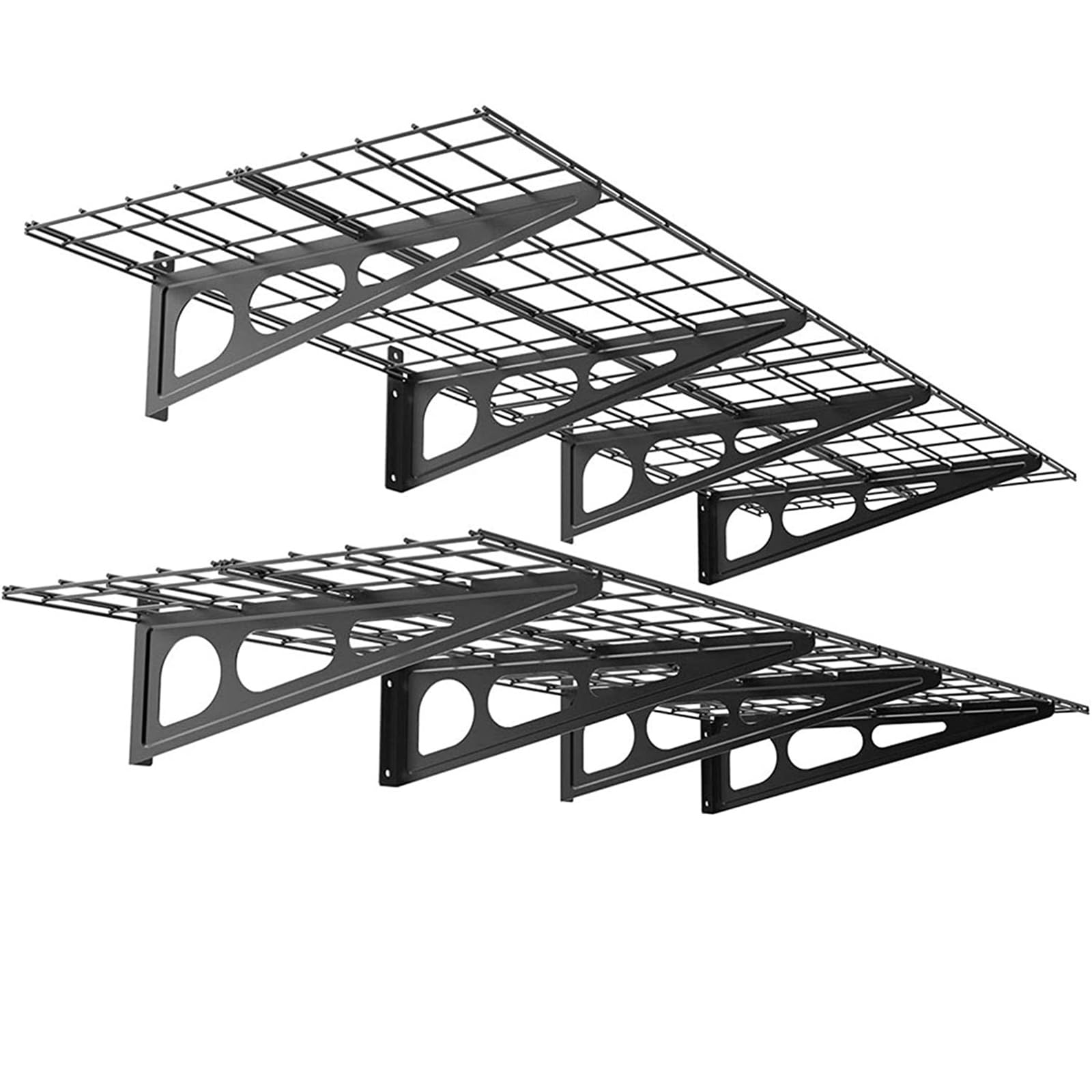 Heavy Duty Corner Shelf - Wall Mounted Steel Brackets Organizer - Up to 600lbs Load Capacity for Tools