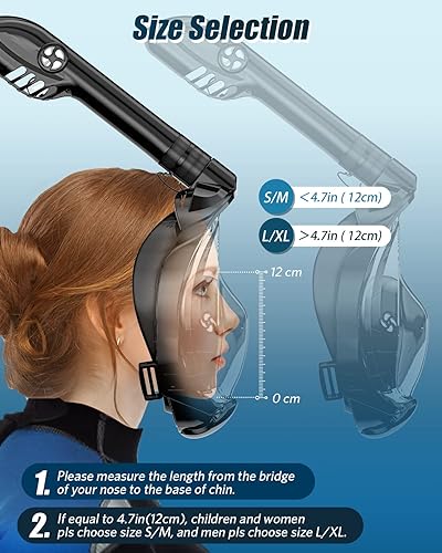 Miniatura 6 de QingSong Máscara de esnórquel de cara completa para adultos, equipo de esnórquel con soporte para cámara, juego de esnórquel con vista panorámica de