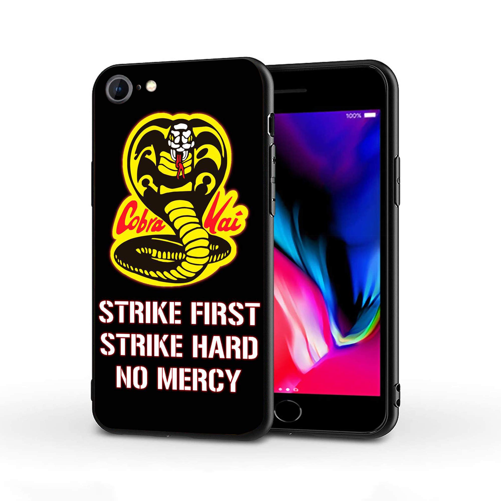 Silicone Case Compatible with iPhone 7 iPhone 8 iPhone SE, Full Body Protection Cover Case (Cobra-Kai)