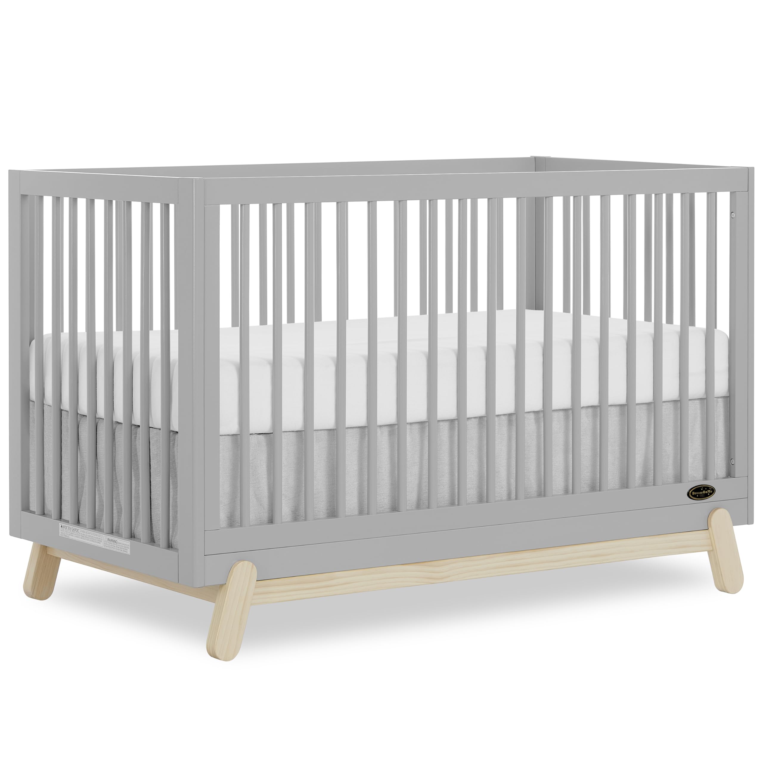 Dream On Me Hygge 5-in-1 Convertible Full-Size Baby Crib, Pebble Grey Oak
