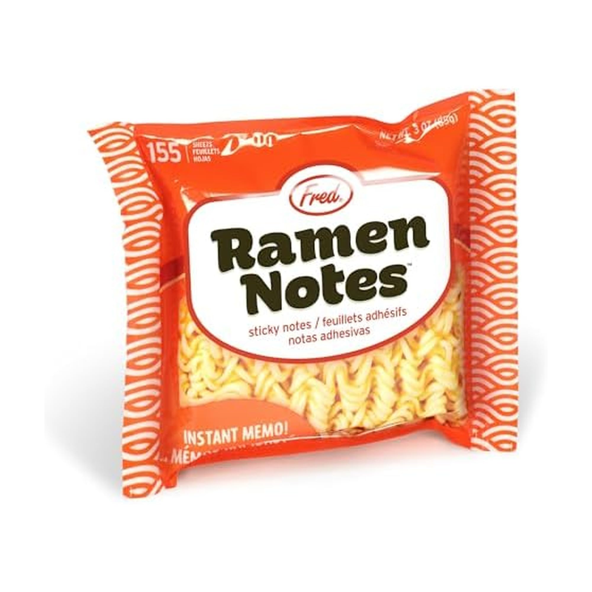 Ramen Notes Ramen Noodle Sticky Note Pad, 155 Sheets, 3.5 x 3 - Fun Gift for The Office, Graduation, Back to School - Great Stocking Stuffer and Gift for Coworkers & College Students