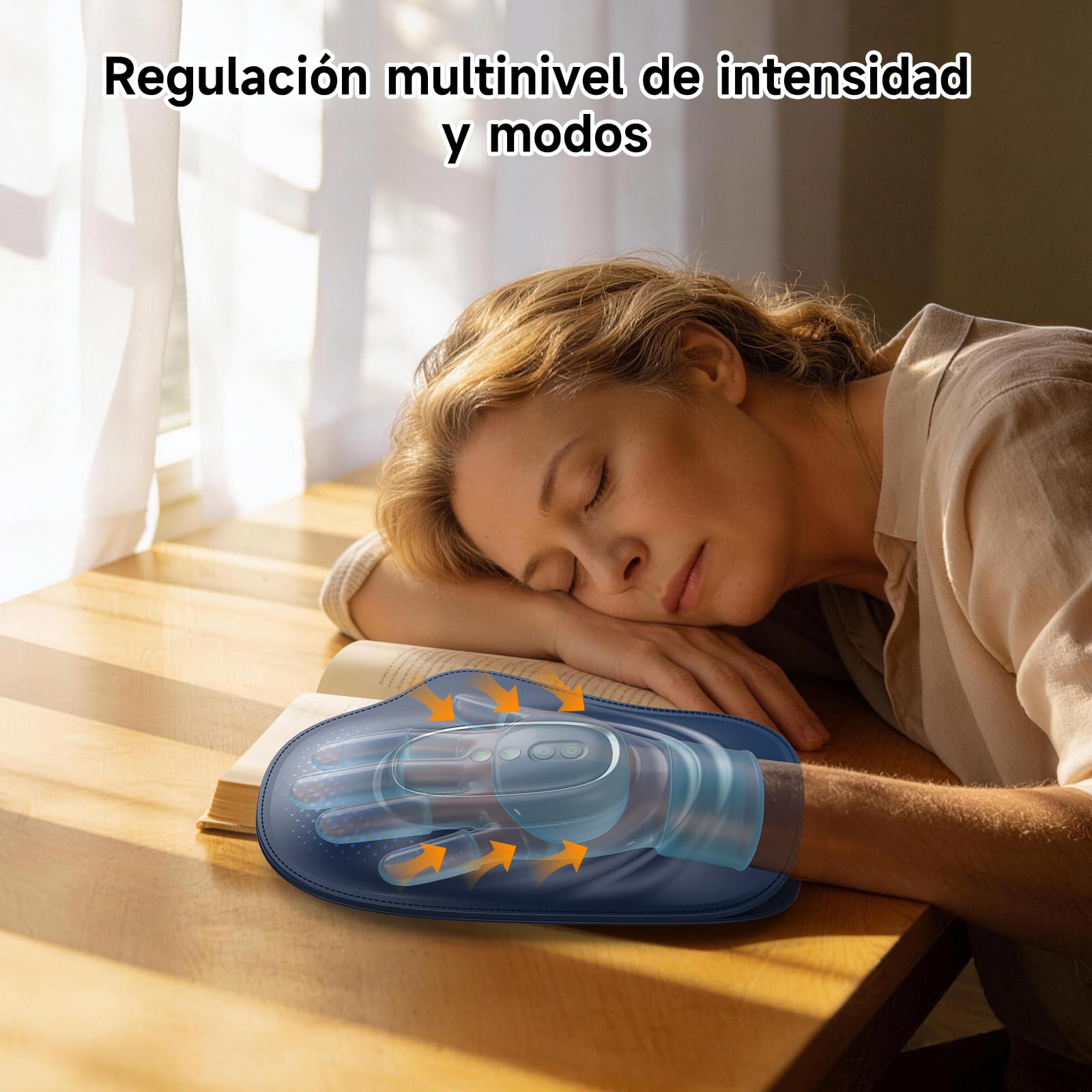 Guante de Masaje Eléctrico para Manos con Calor y Compresión