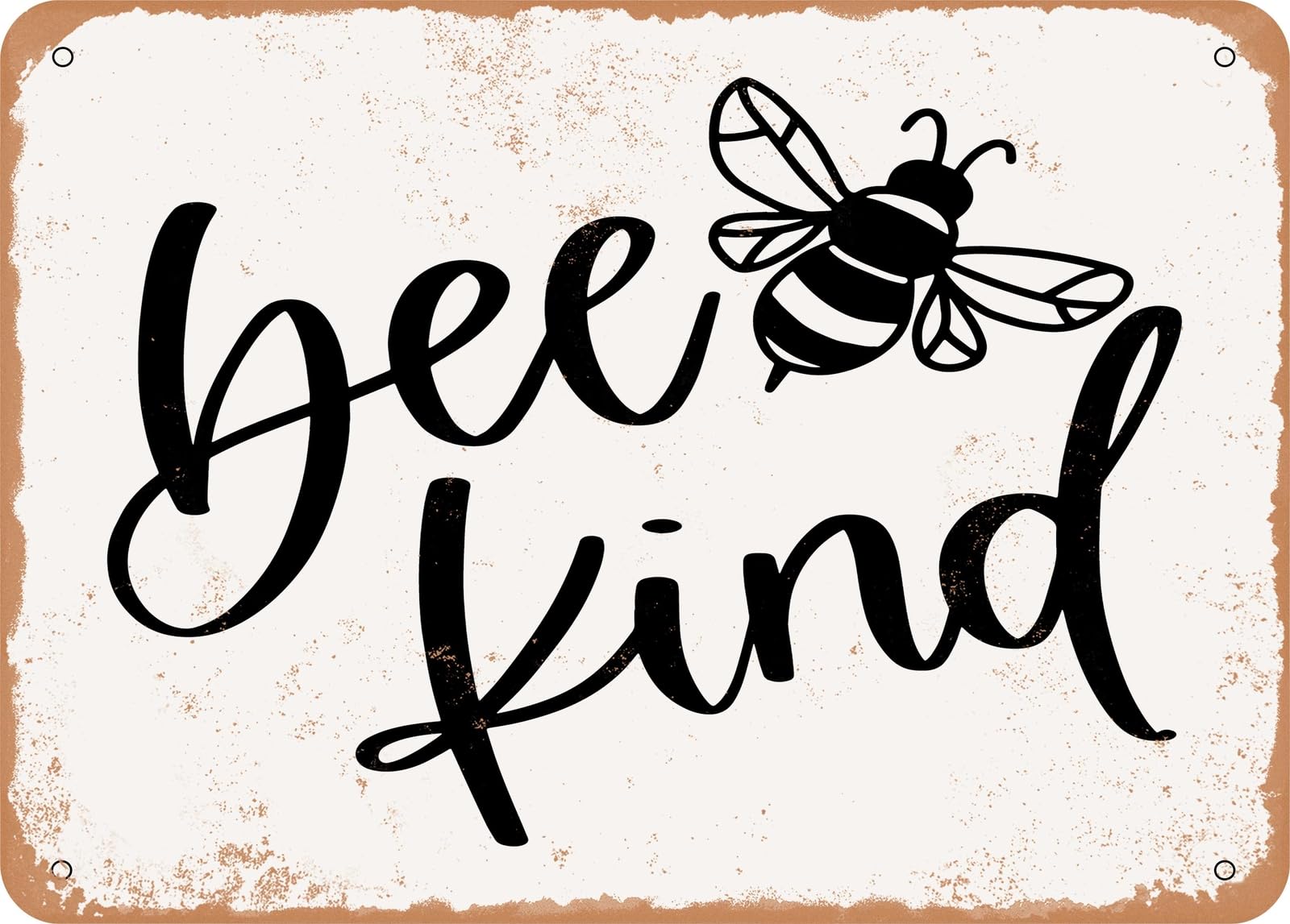 Metal Sign - Bee Kind - 6 - Vintage Look Sign home decor