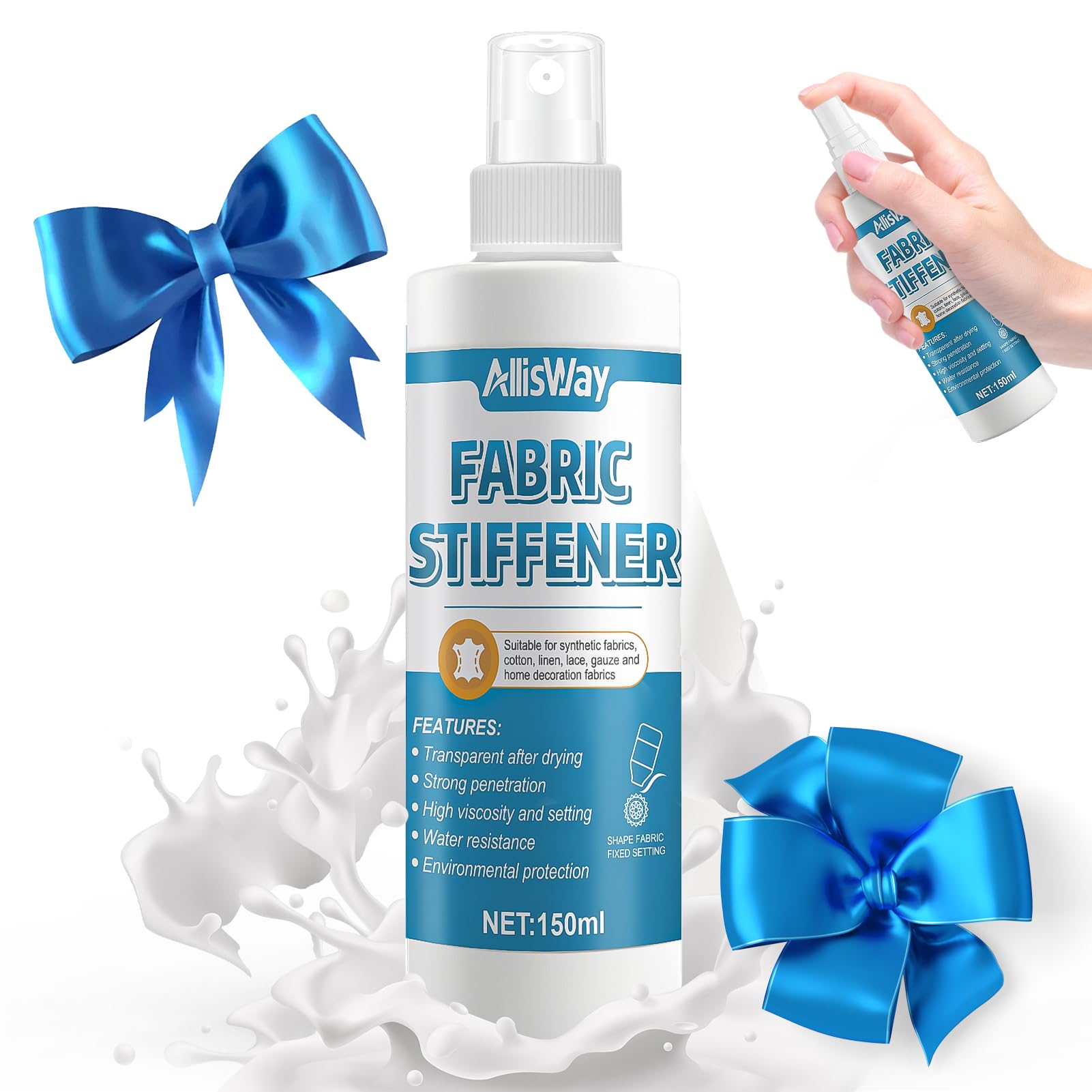 Durcisseur Textile pour Tissus Vêtements & Cuir - Rigidifier Tissus pour Vêtements & Cuir - 150ml Pulvérisation