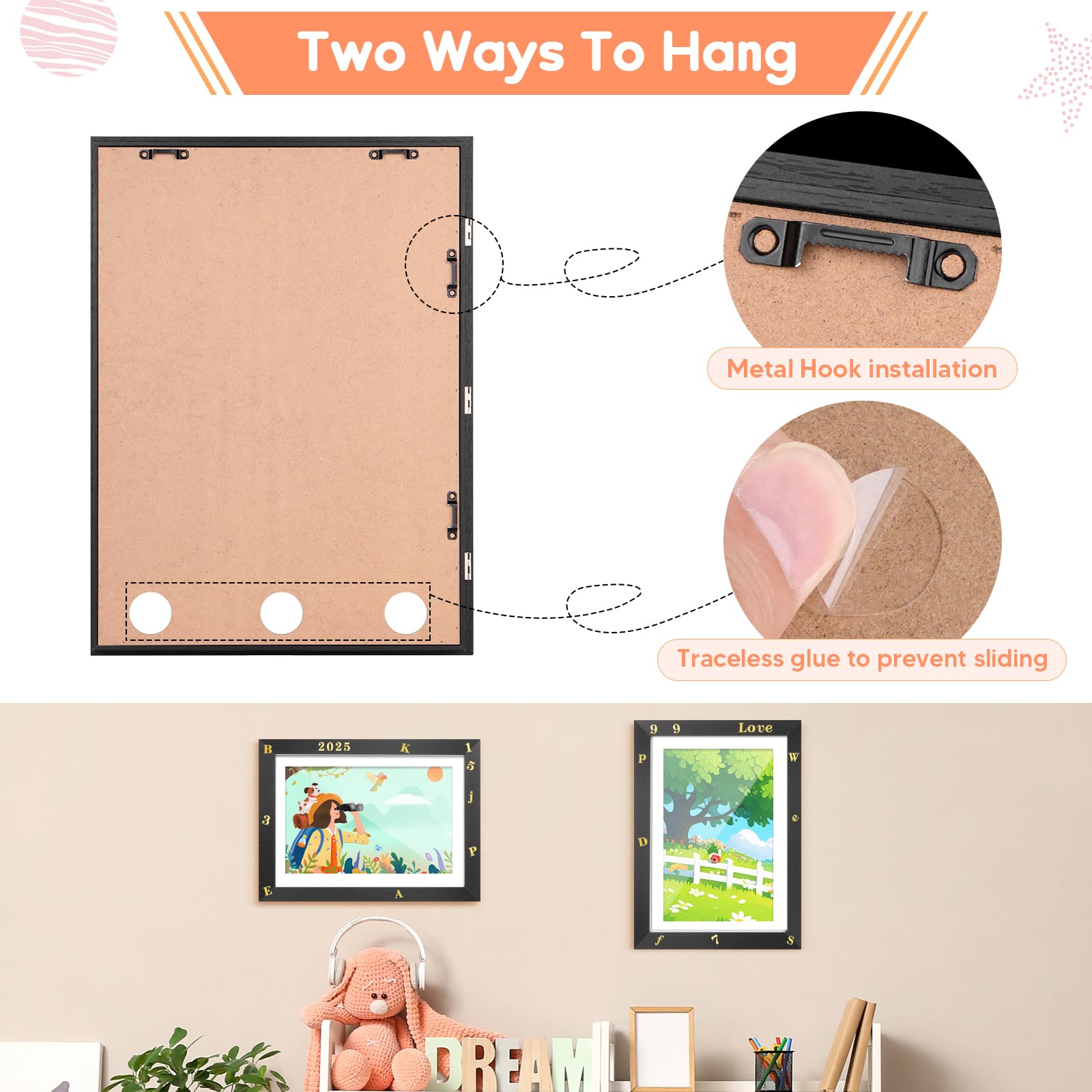 homdat Art Frame with Tweezers, Black